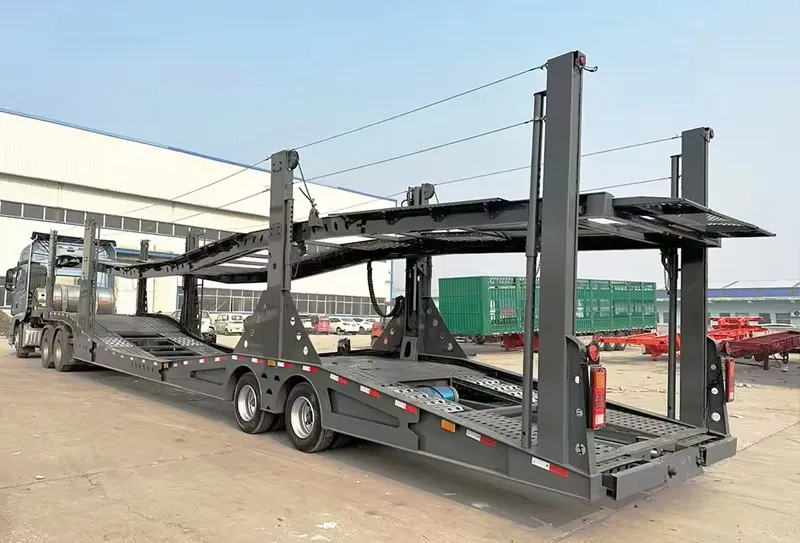 3 axle car carrier semi trailer